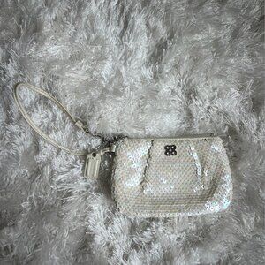 Coach vintage white sparkly clutch
